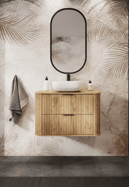 Moderní koupelnový komplet Nordic Cremona v dřevodekoru